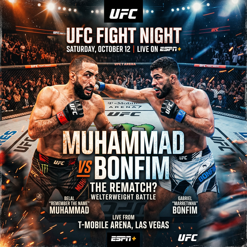 Belal Muhammad vs Gabriel Bonfim Live Stream – UFC Fight Night June 6 Card